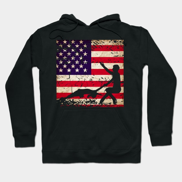 Pairs Figure Skating American Flag Hoodie by 4Craig